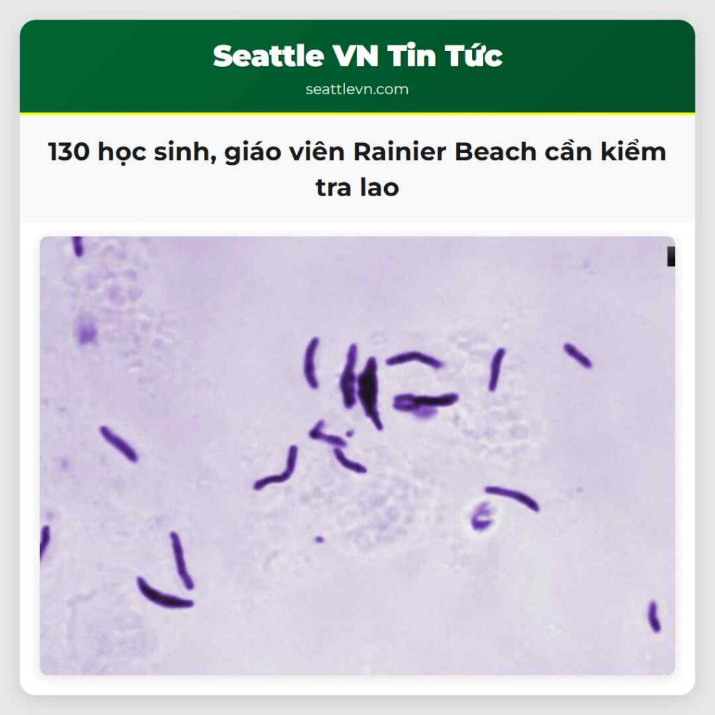 130 học sinh, giáo viên Rainier Beach cần kiểm
