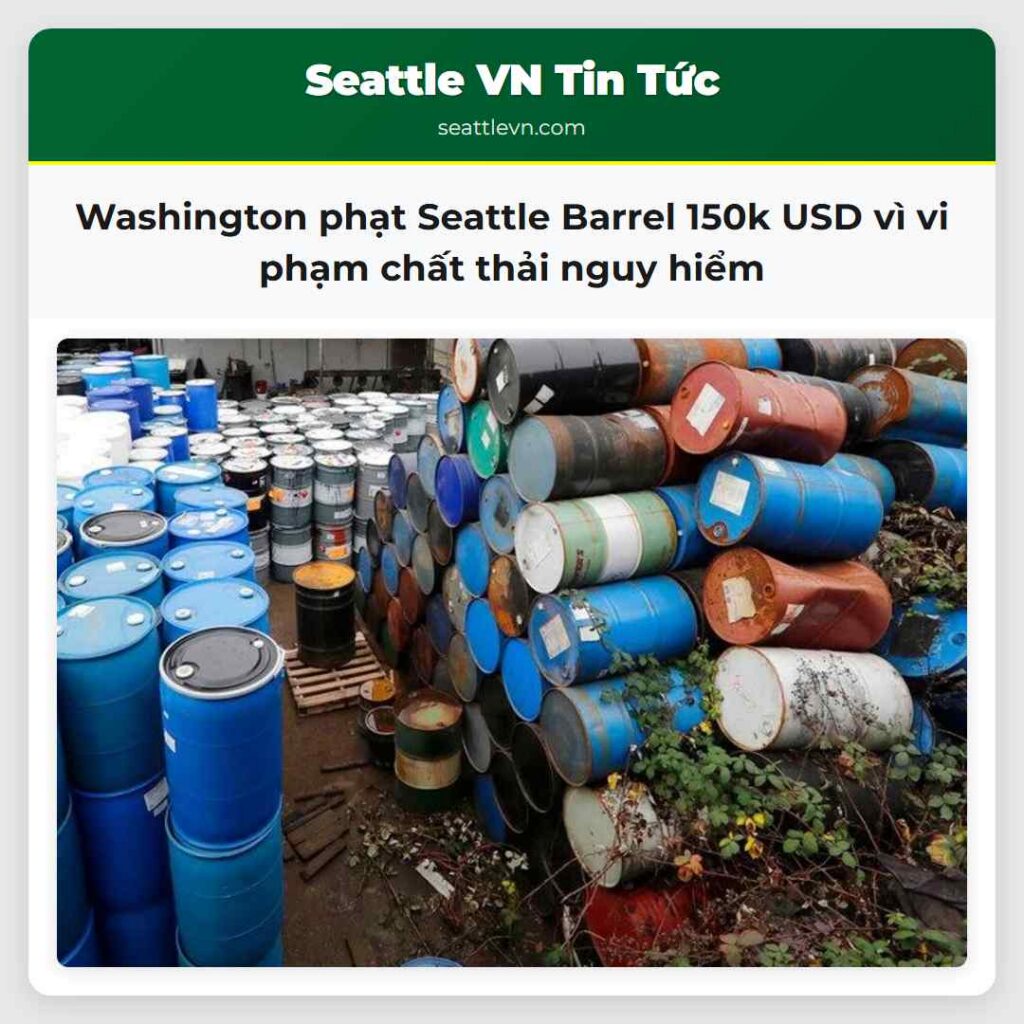 Washington phạt Seattle Barrel 150k USD vì vi
