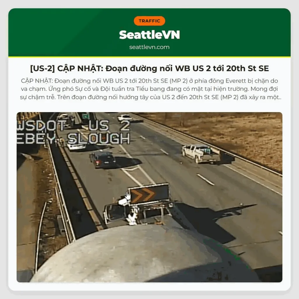 [US-2] CẬP NHẬT: Đoạn đường nối WB US 2 tới 20th St SE