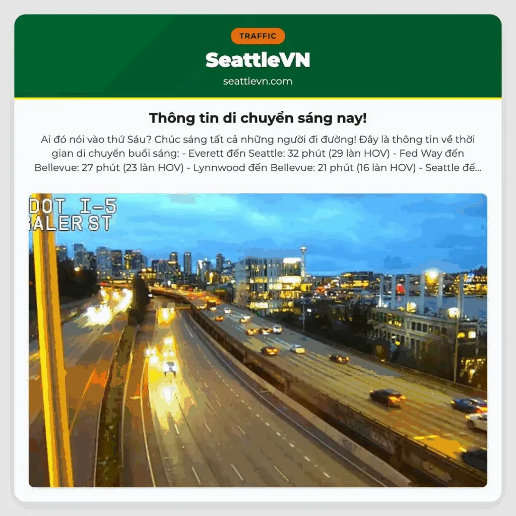 Thông tin di chuyển sáng nay!