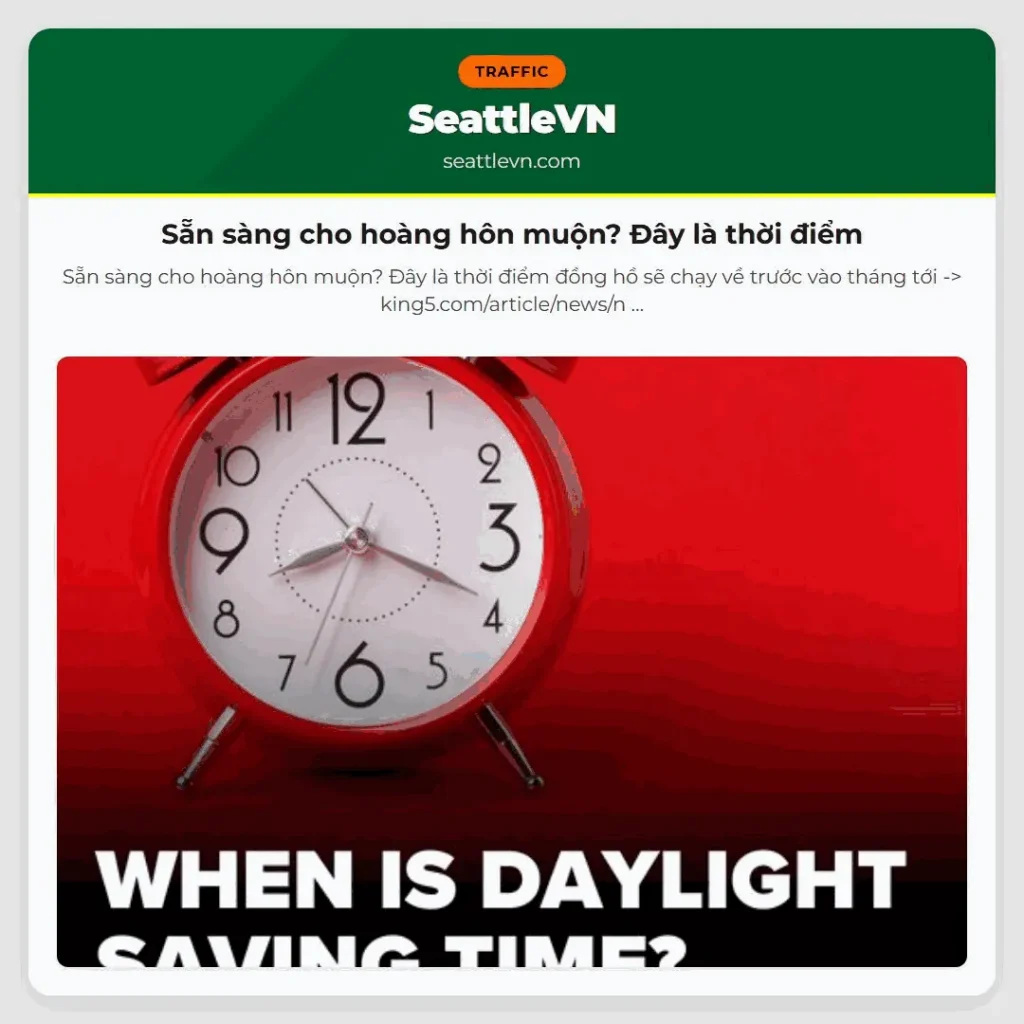 Sẵn sàng cho hoàng hôn muộn? Đây là thời điểm