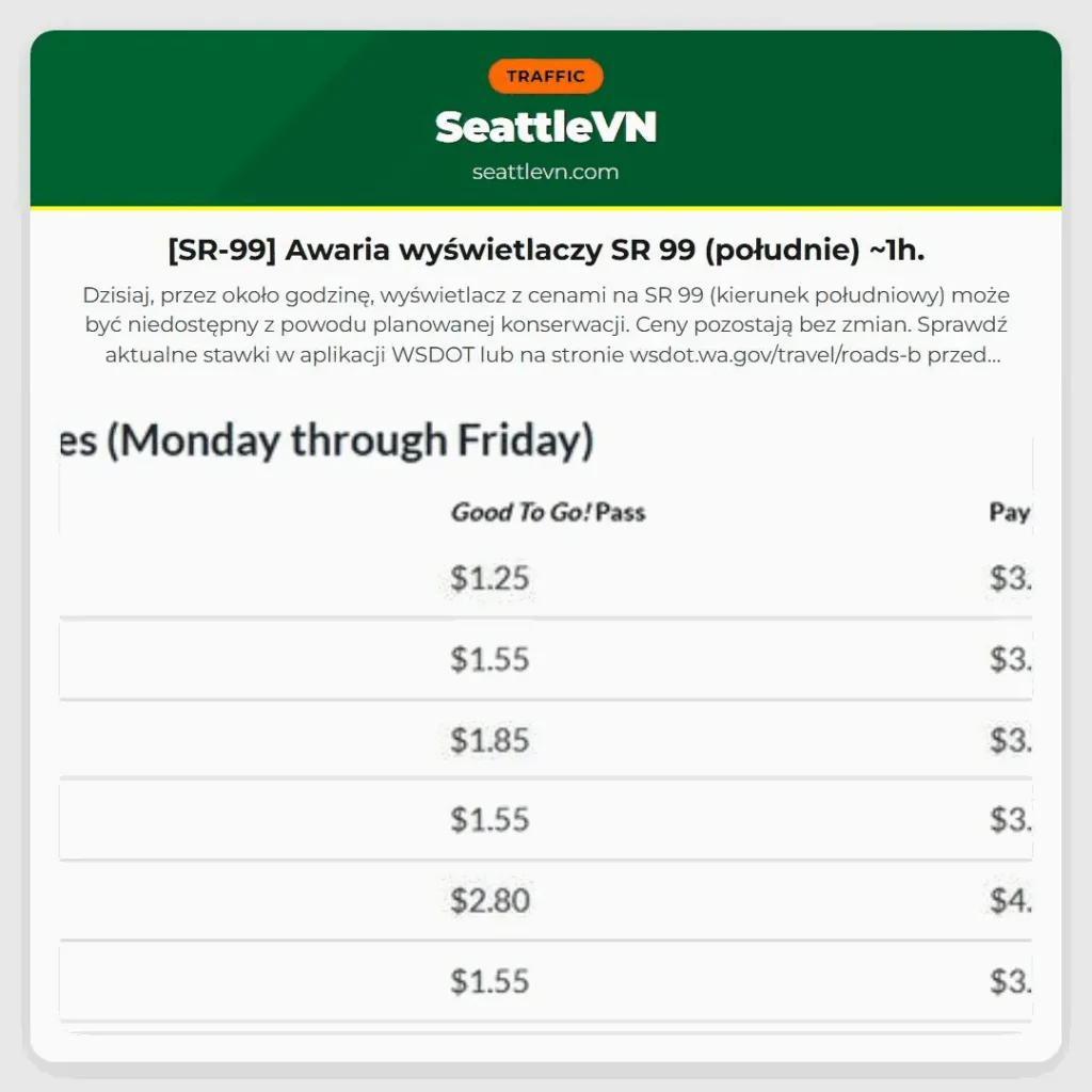 [SR-99] Awaria wyświetlaczy SR 99 (południe) ~1h.