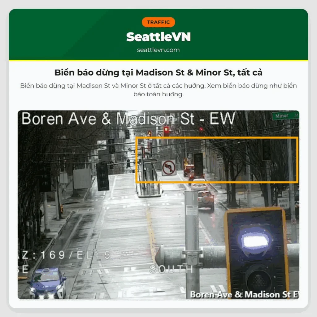 Biển báo dừng tại Madison St & Minor St, tất cả