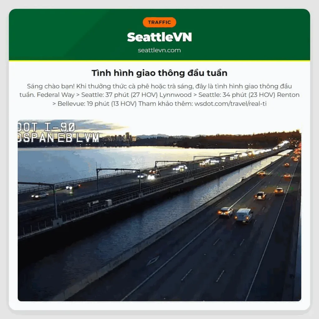 Tình hình giao thông đầu tuần