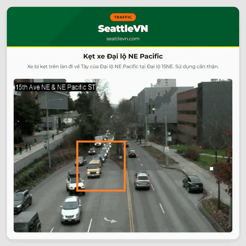 Kẹt xe Đại lộ NE Pacific