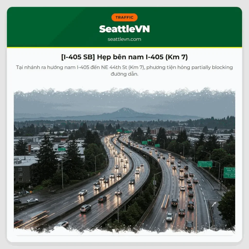 [I-405 SB] Hẹp bên nam I-405 (Km 7)