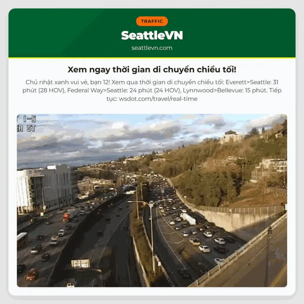 Xem ngay thời gian di chuyển chiều tối!