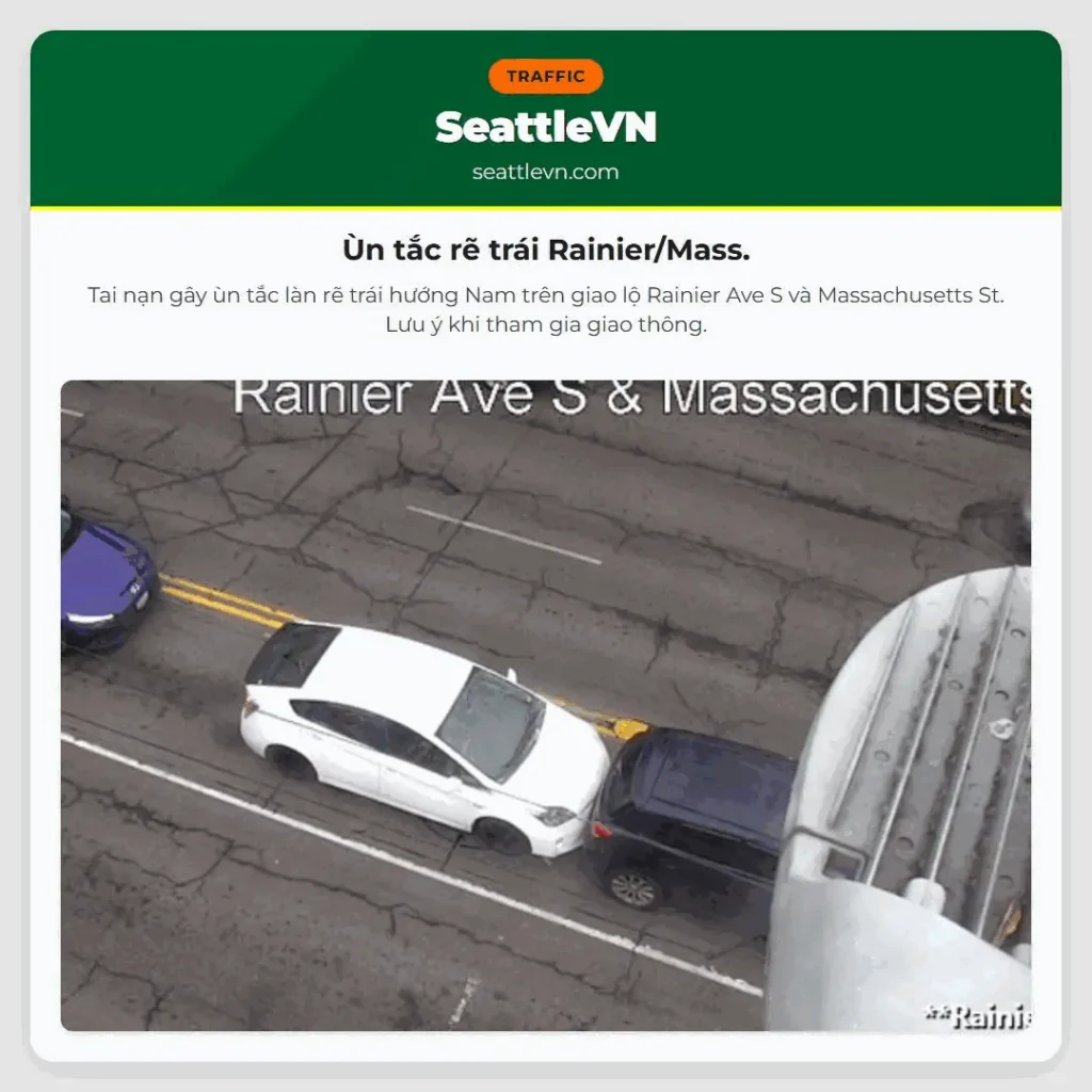 Ùn tắc rẽ trái Rainier/Mass.