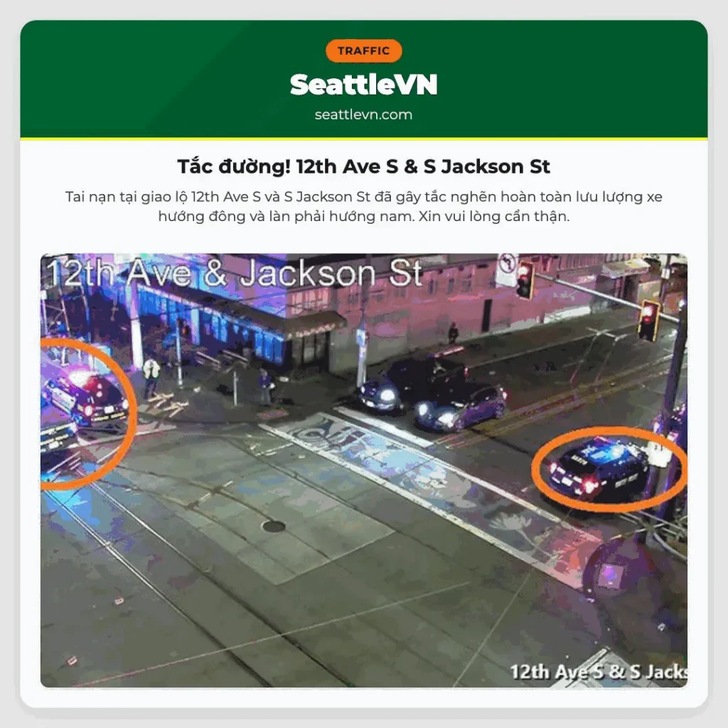 Tắc đường! 12th Ave S & S Jackson St