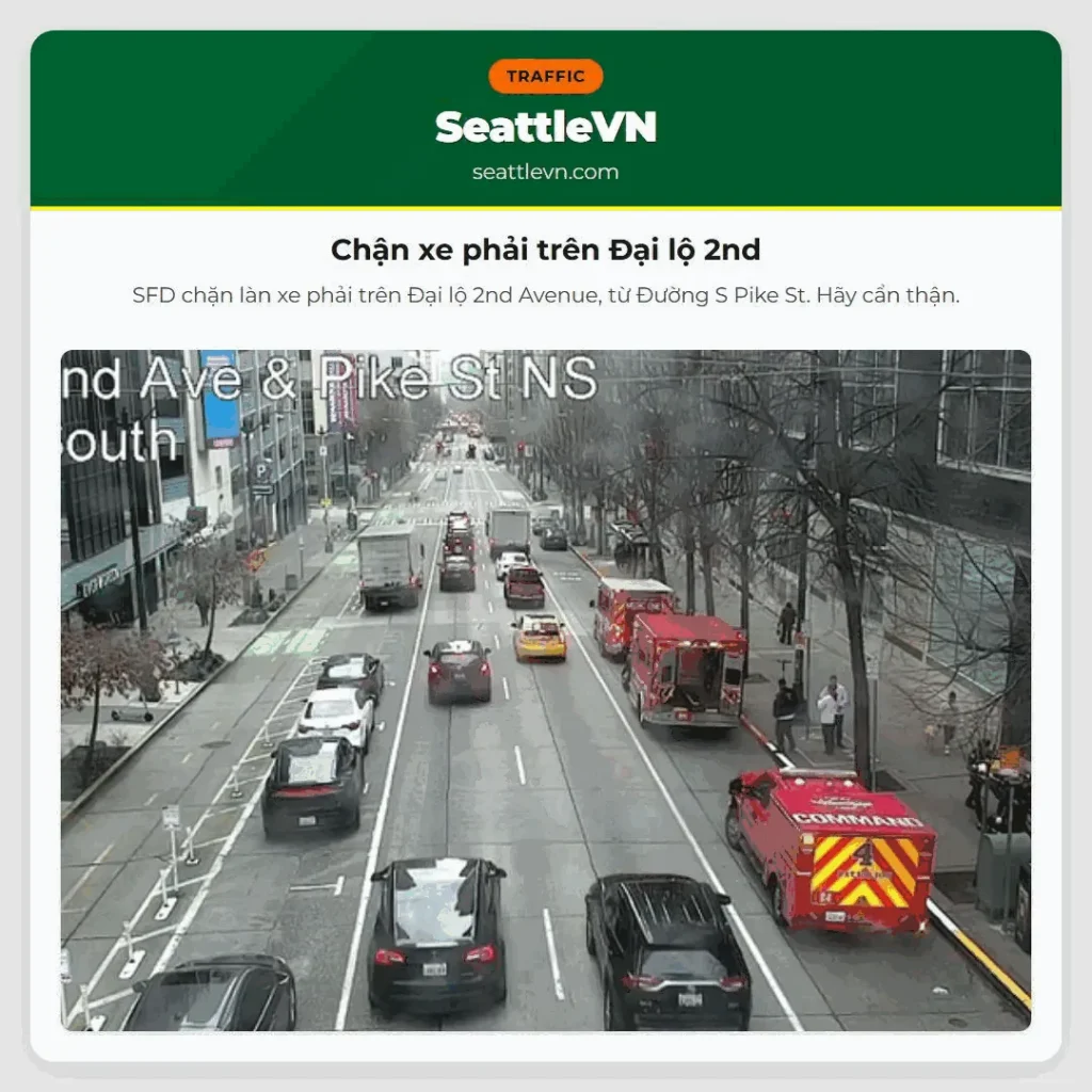 Chận xe phải trên Đại lộ 2nd