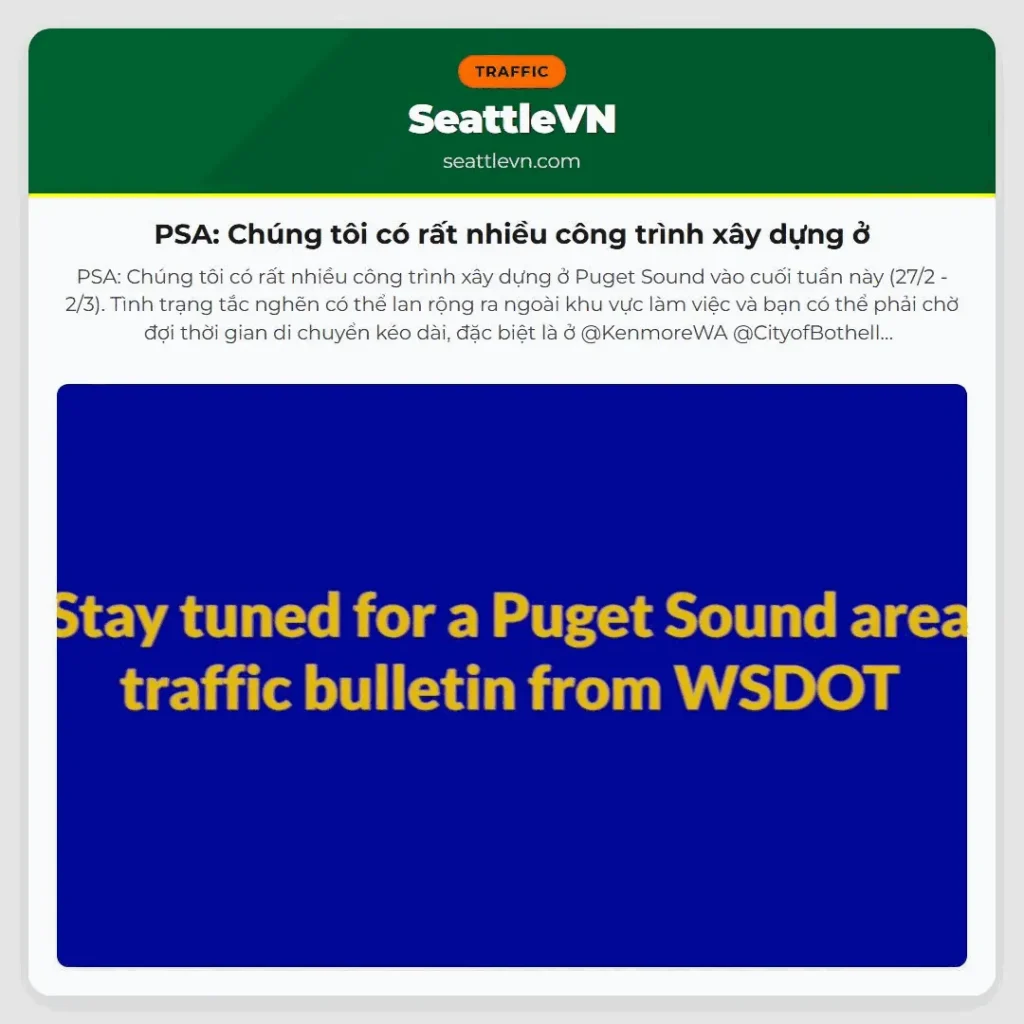 PSA: Chúng tôi có rất nhiều công trình xây dựng ở