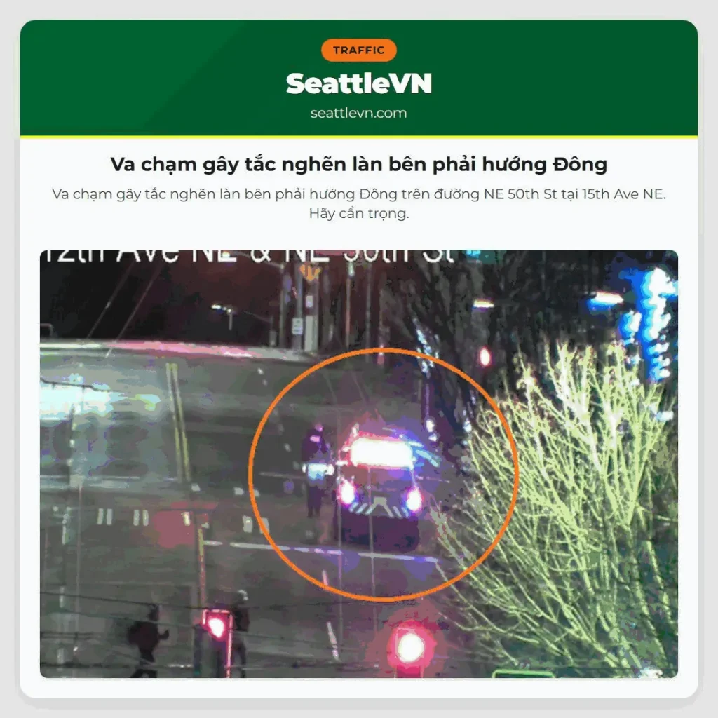 Va chạm gây tắc nghẽn làn bên phải hướng Đông