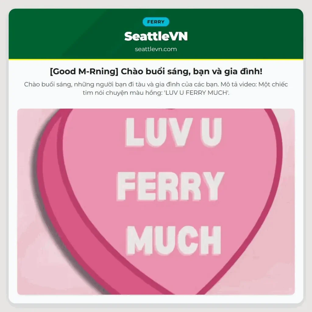 [Good M-Rning] Chào buổi sáng, bạn và gia đình!