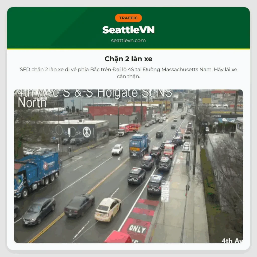 Chặn 2 làn xe
