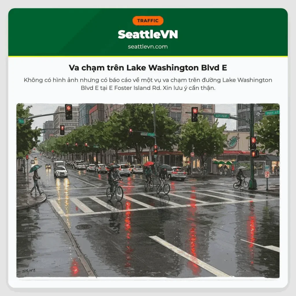 Va chạm trên Lake Washington Blvd E
