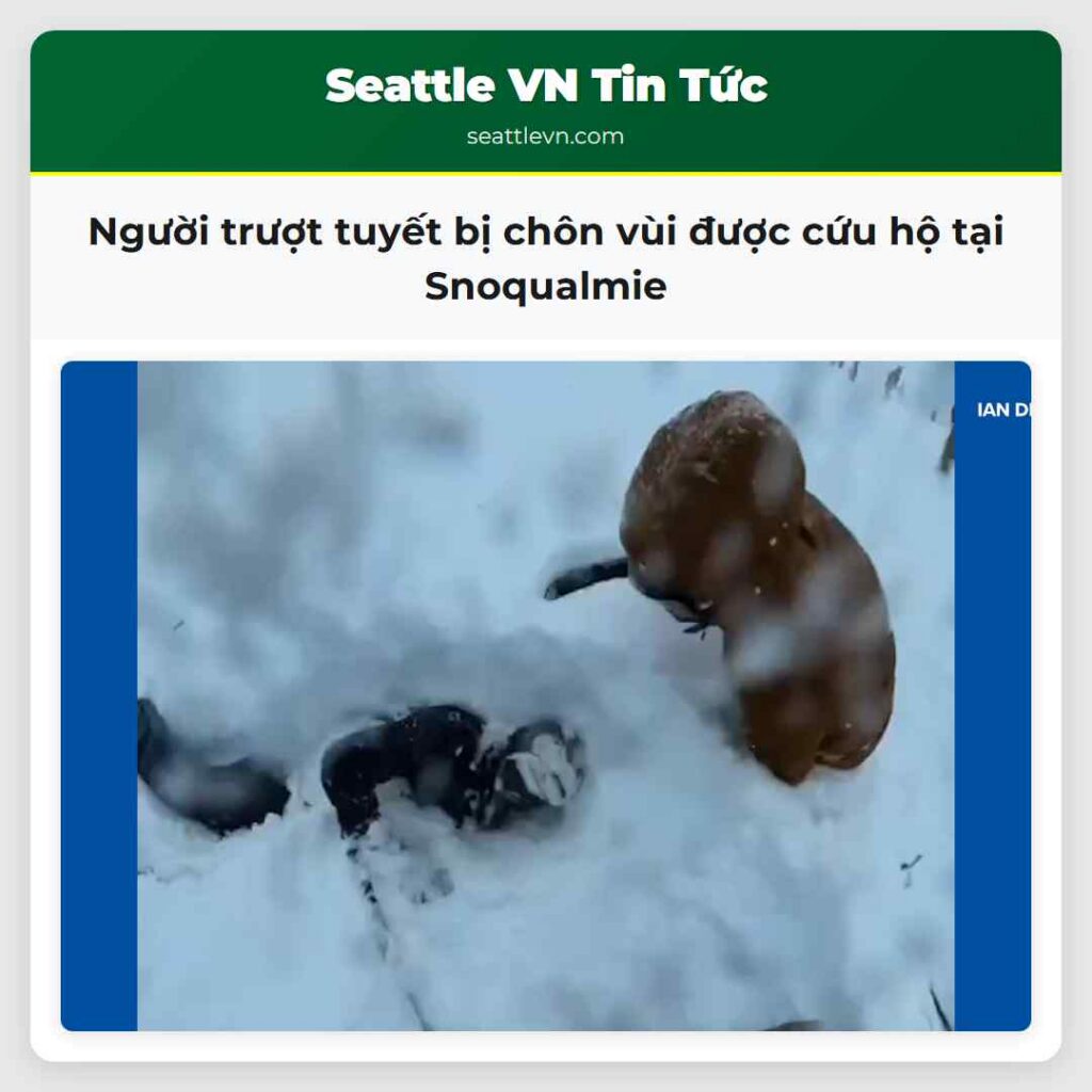 Người trượt tuyết bị chôn vùi được cứu hộ tại