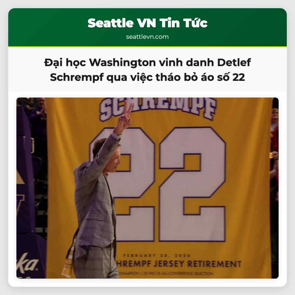 Đại học Washington vinh danh Detlef Schrempf qua