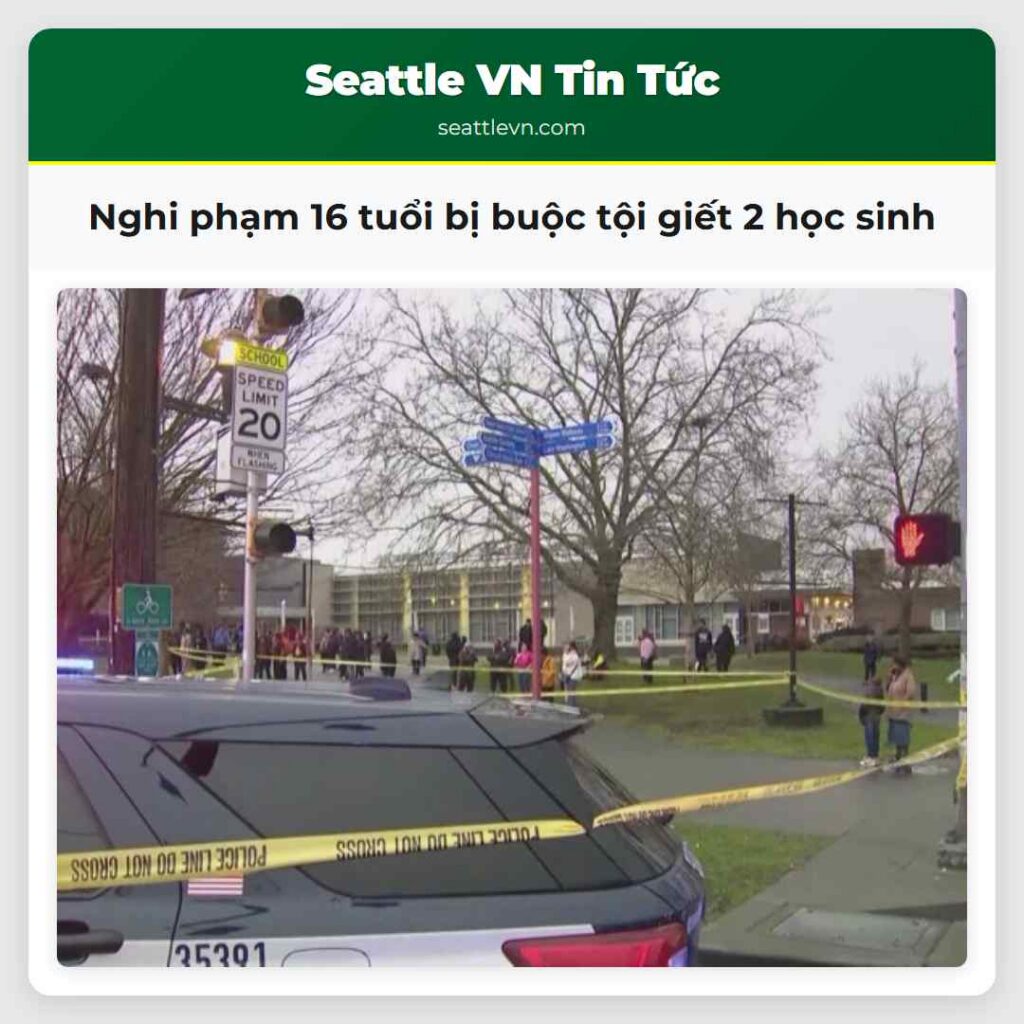 Nghi phạm 16 tuổi bị buộc tội giết 2 học sinh