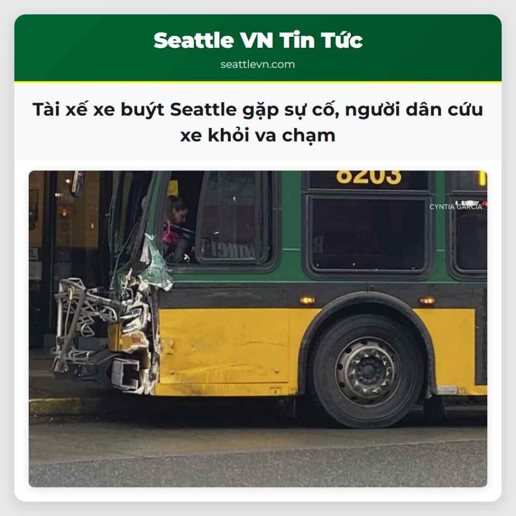 Tài xế xe buýt Seattle gặp sự cố, người dân cứu