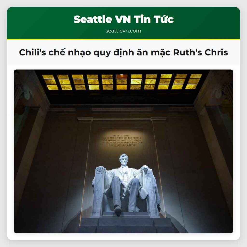 Chili's chế nhạo quy định ăn mặc Ruth's Chris