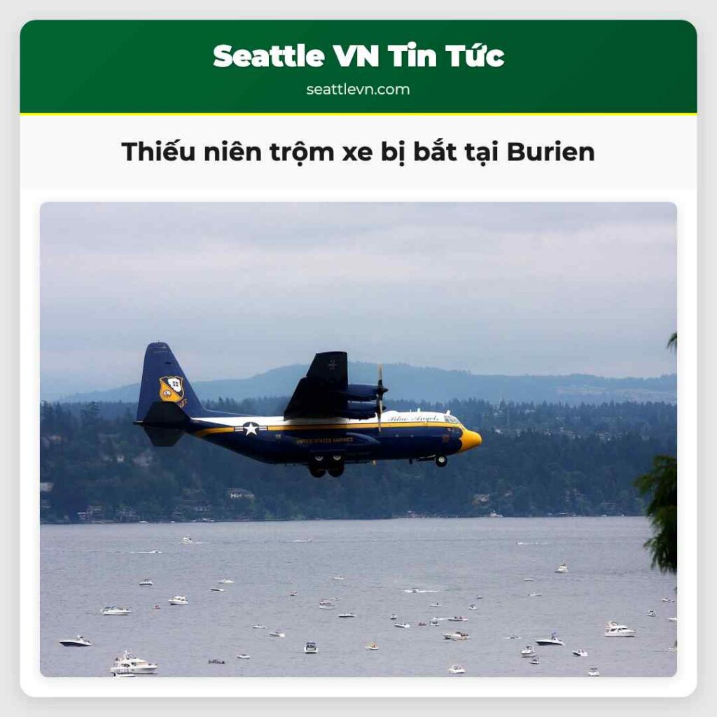 Thiếu niên trộm xe bị bắt tại Burien