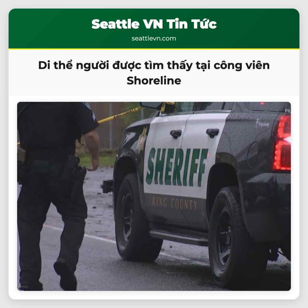 Di thể người được tìm thấy tại công viên Shoreline