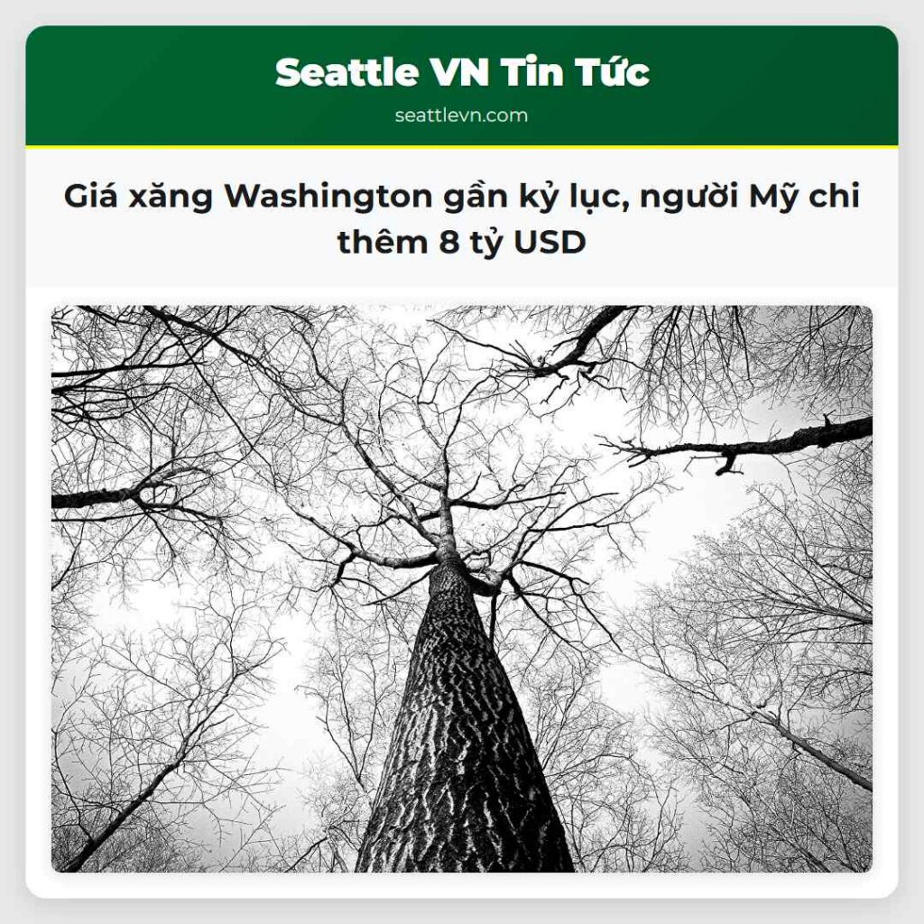 Giá xăng Washington gần kỷ lục, người Mỹ chi thêm