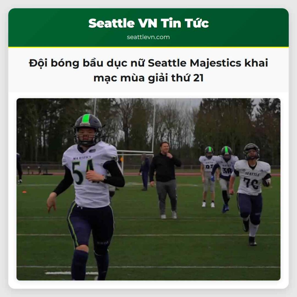 Đội bóng bầu dục nữ Seattle Majestics khai mạc