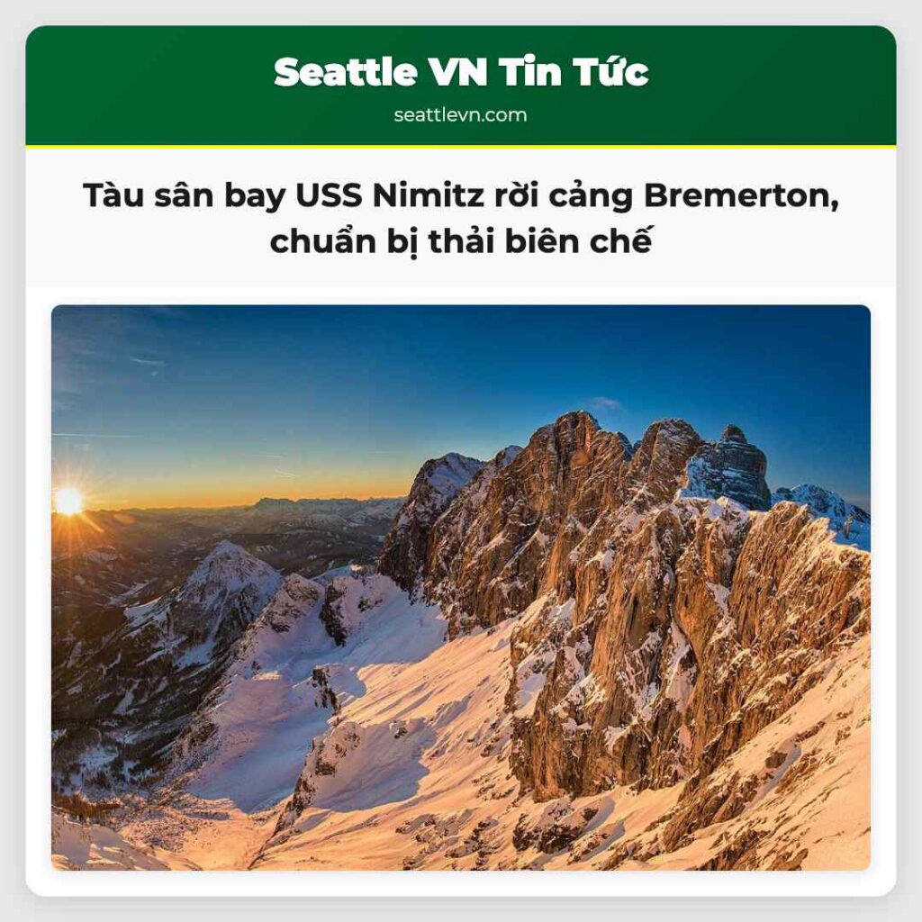 Tàu sân bay USS Nimitz rời cảng Bremerton, chuẩn