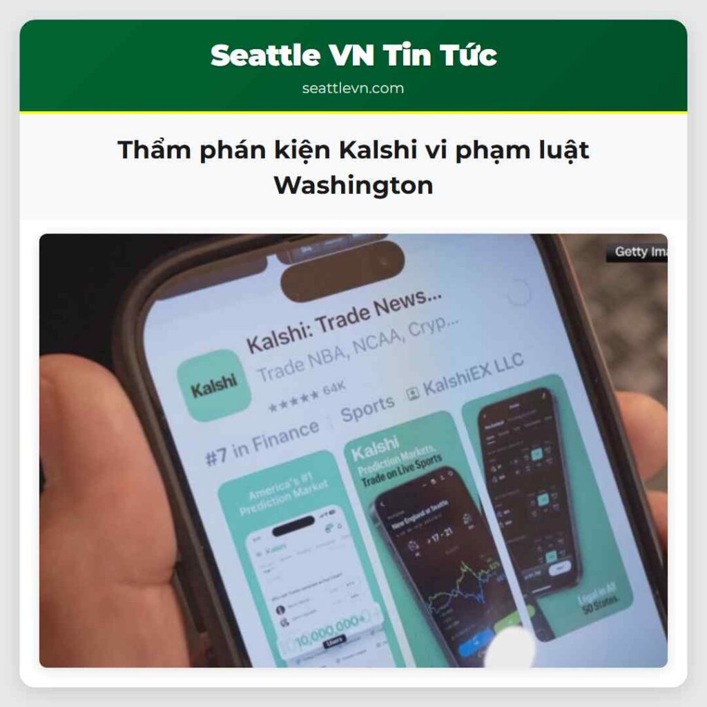 Thẩm phán kiện Kalshi vi phạm luật Washington