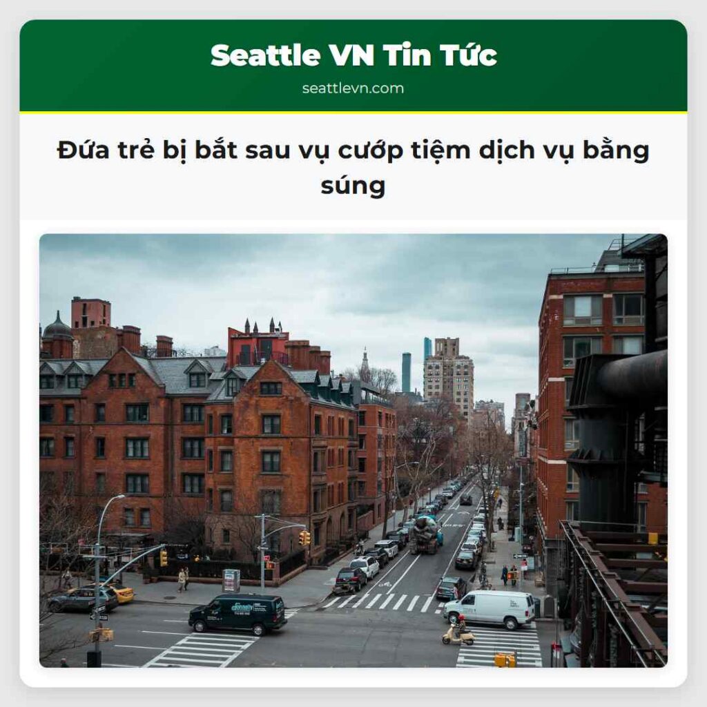 Đứa trẻ bị bắt sau vụ cướp tiệm dịch vụ bằng súng