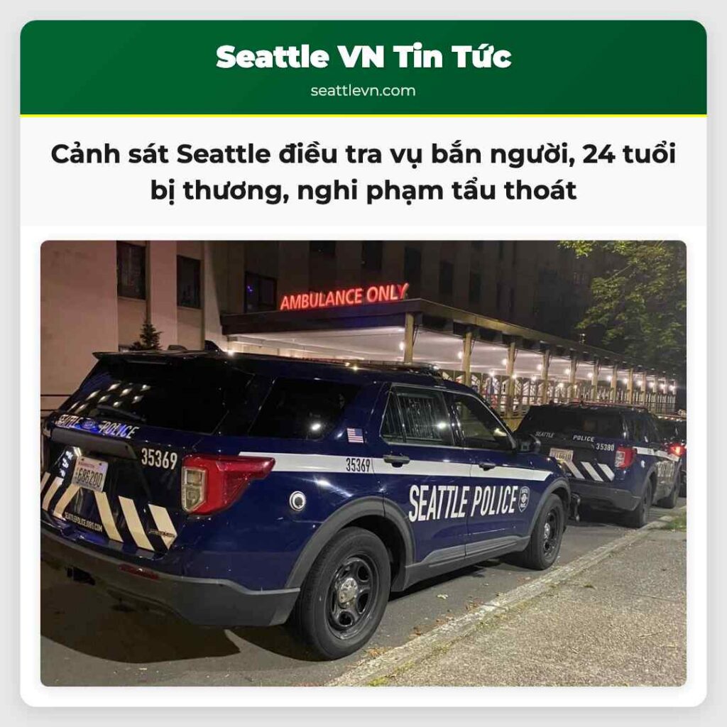 Cảnh sát Seattle điều tra vụ bắn người, 24 tuổi