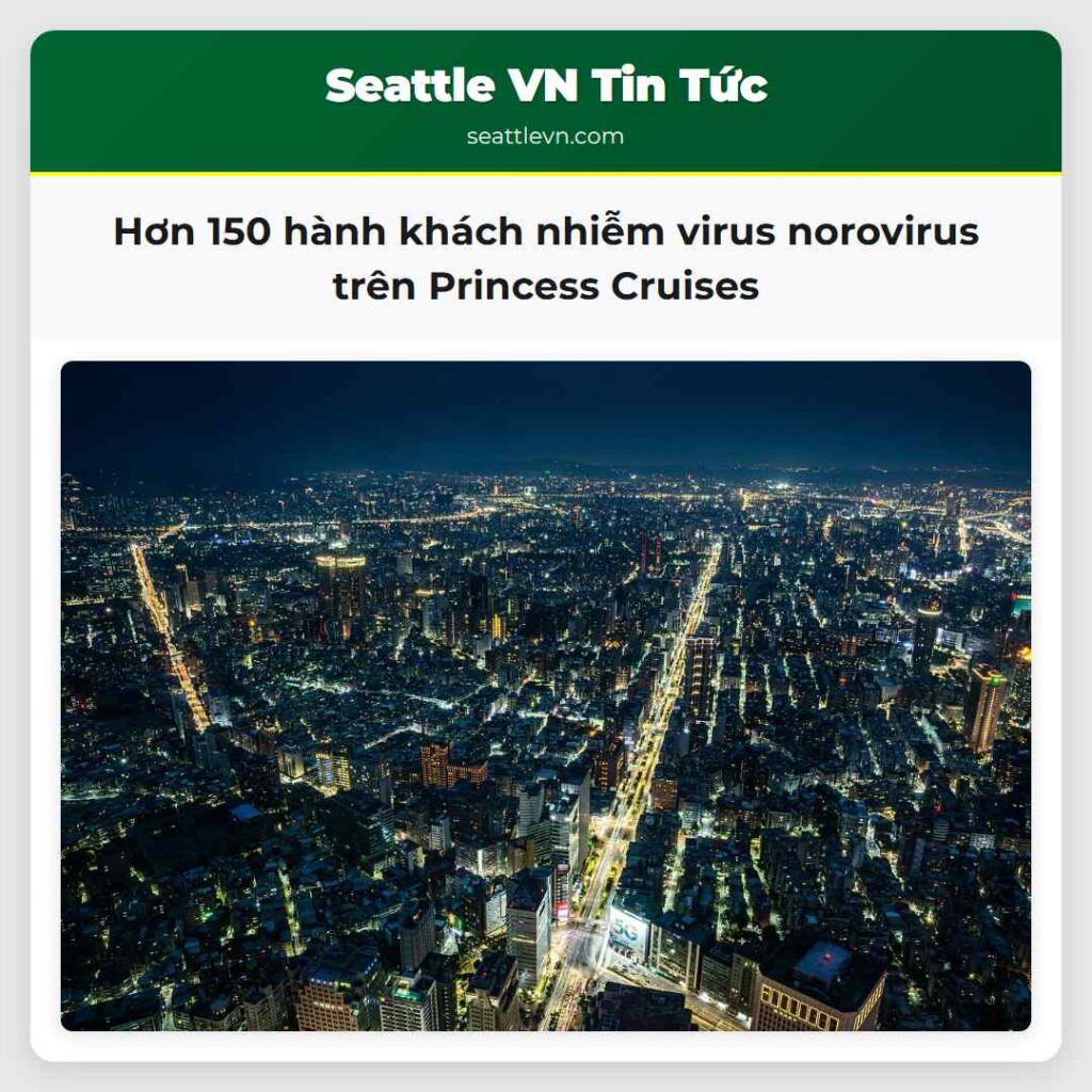 Hơn 150 hành khách nhiễm virus norovirus trên