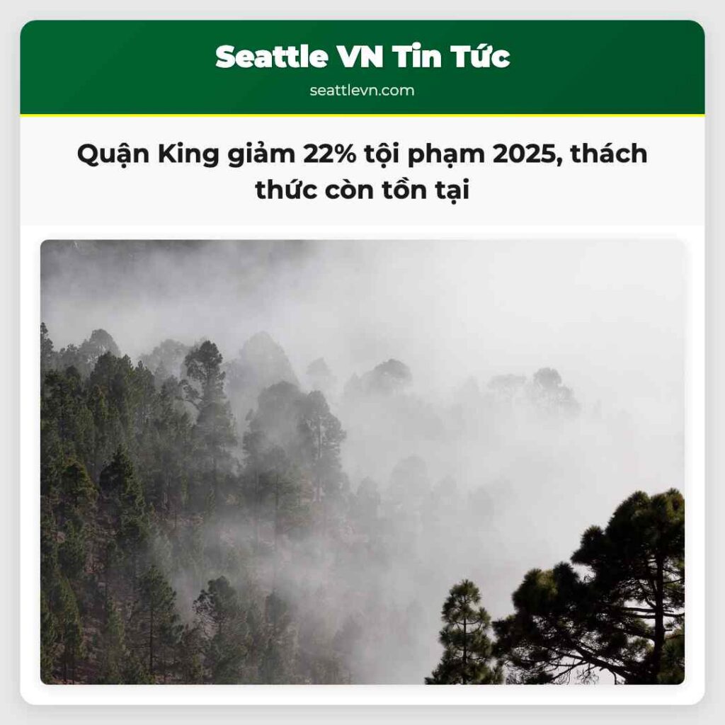 Quận King giảm 22% tội phạm 2025, thách thức còn