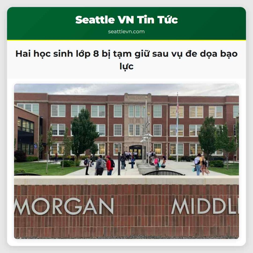 Hai học sinh lớp 8 bị tạm giữ sau vụ đe dọa bạo