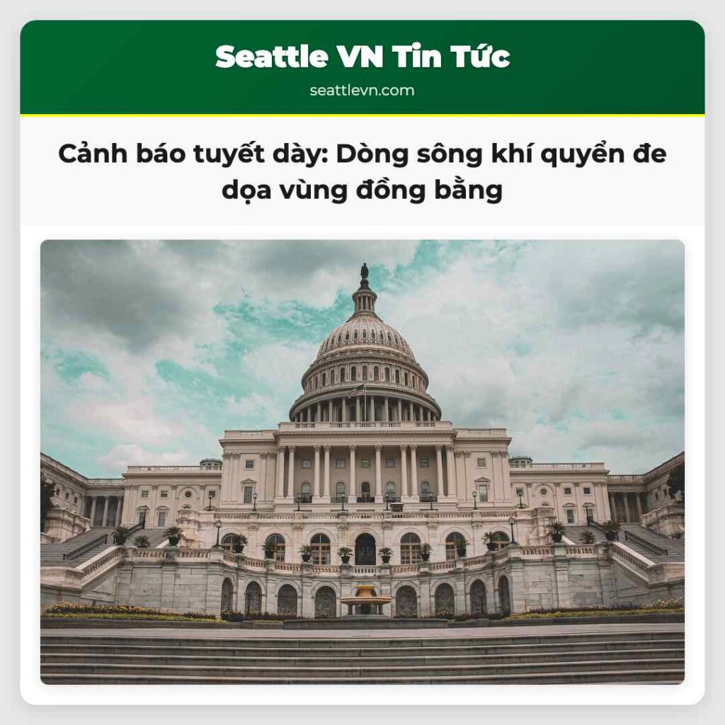 Cảnh báo tuyết dày: Dòng sông khí quyển đe dọa