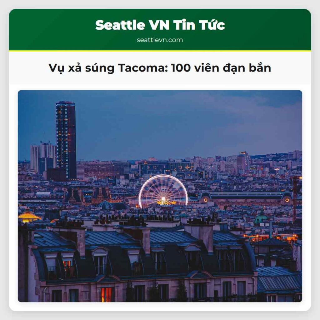 Vụ xả súng Tacoma: 100 viên đạn bắn
