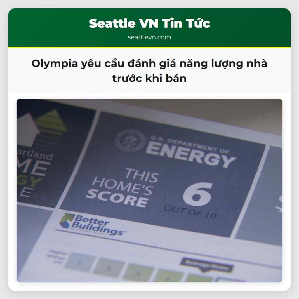 Olympia yêu cầu đánh giá năng lượng nhà trước khi
