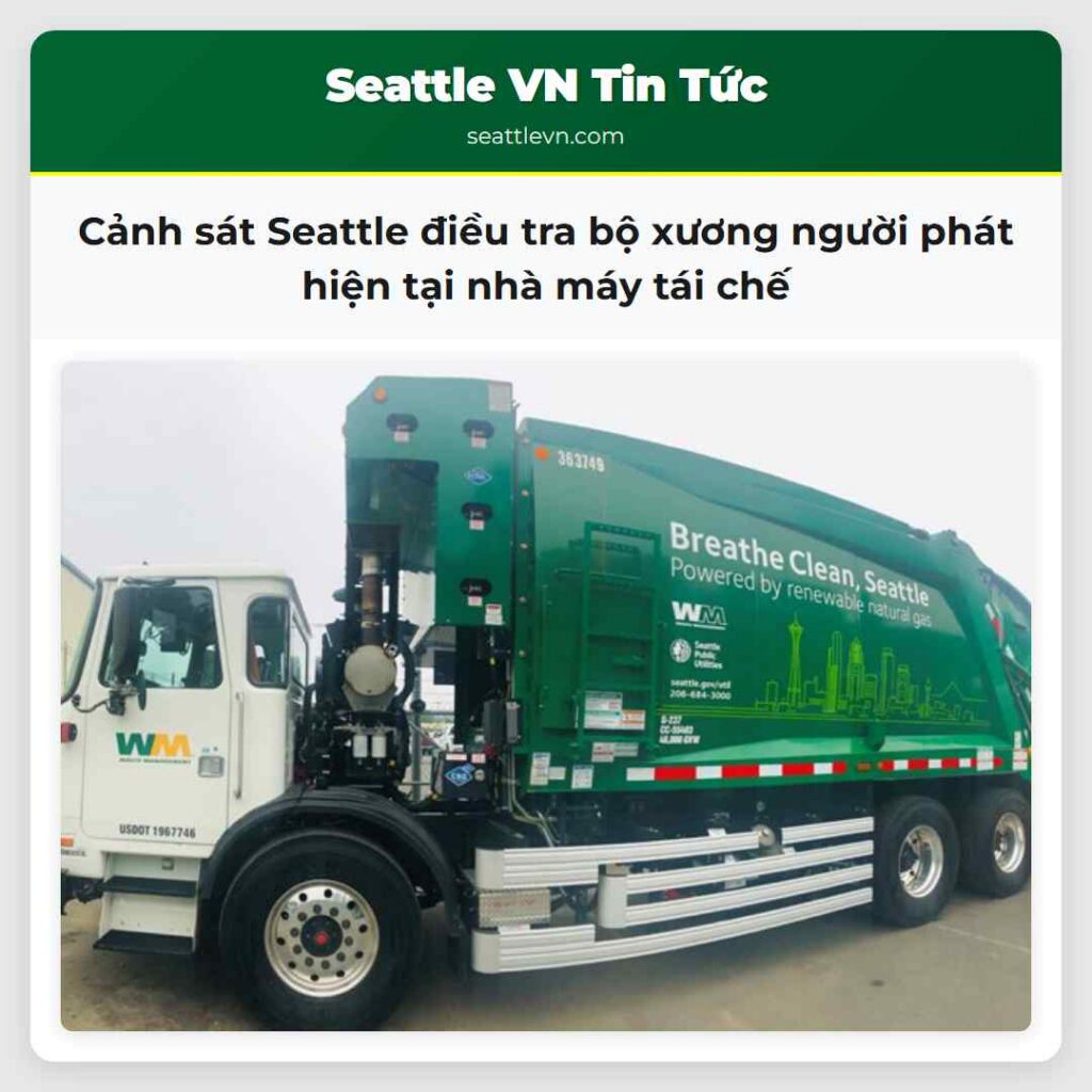 Cảnh sát Seattle điều tra bộ xương người phát