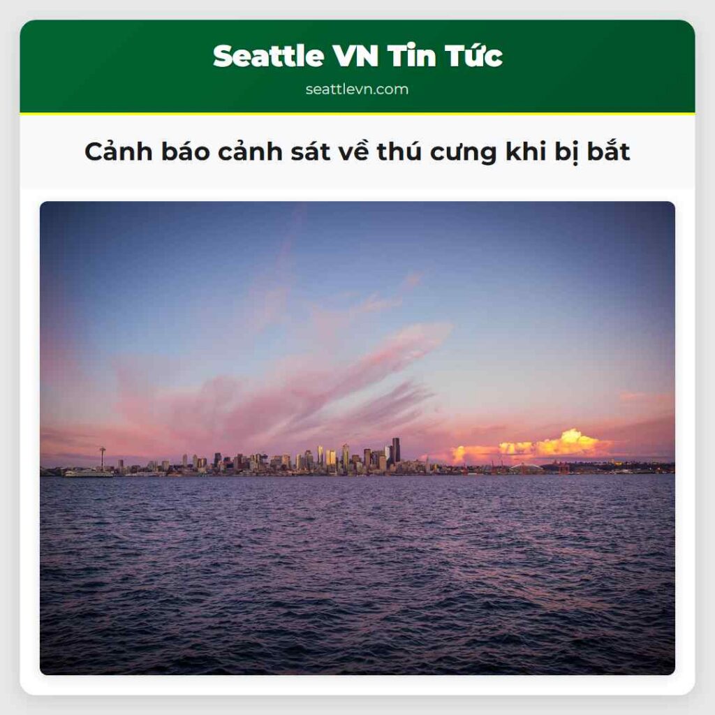 Cảnh báo cảnh sát về thú cưng khi bị bắt