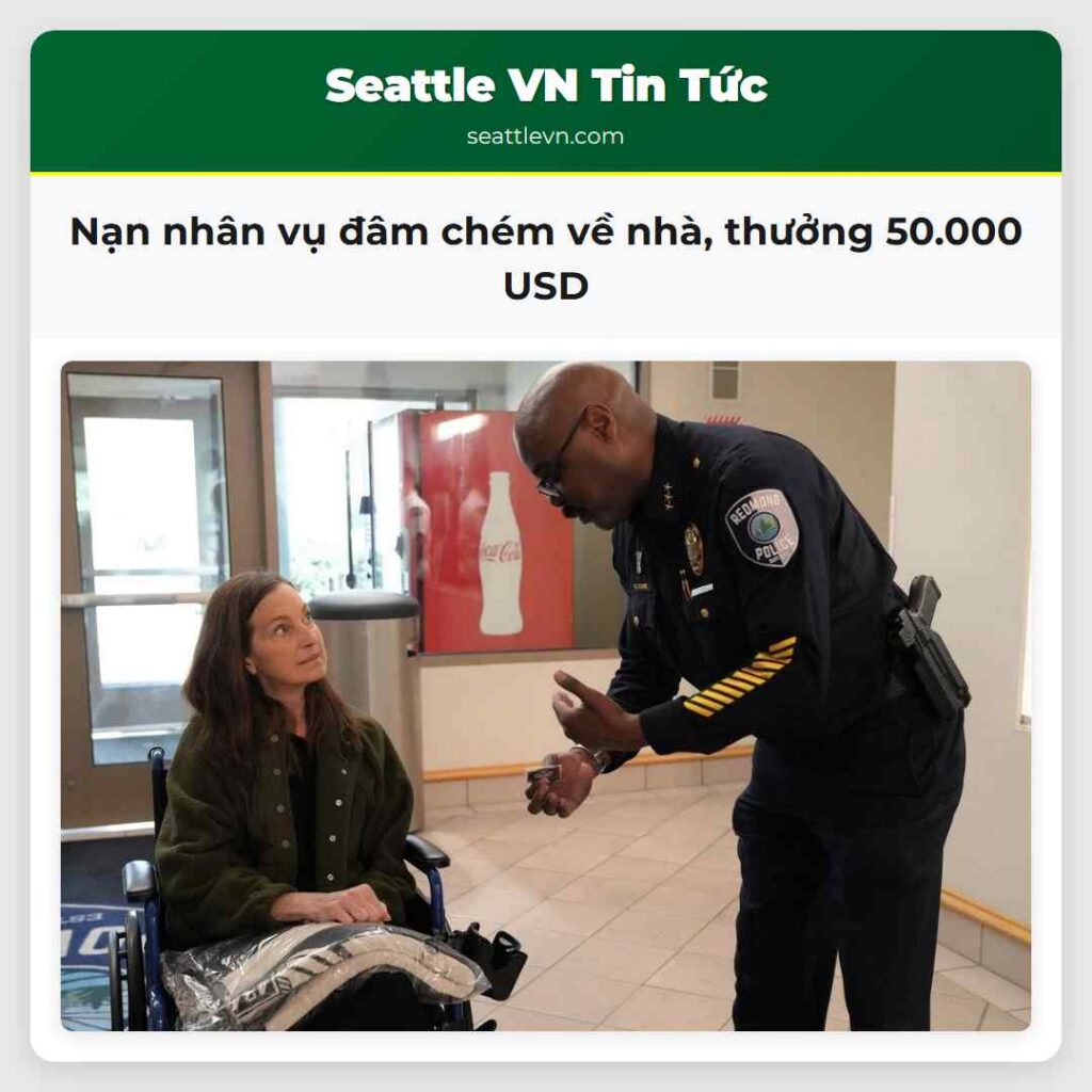 Nạn nhân vụ đâm chém về nhà, thưởng 50.000 USD