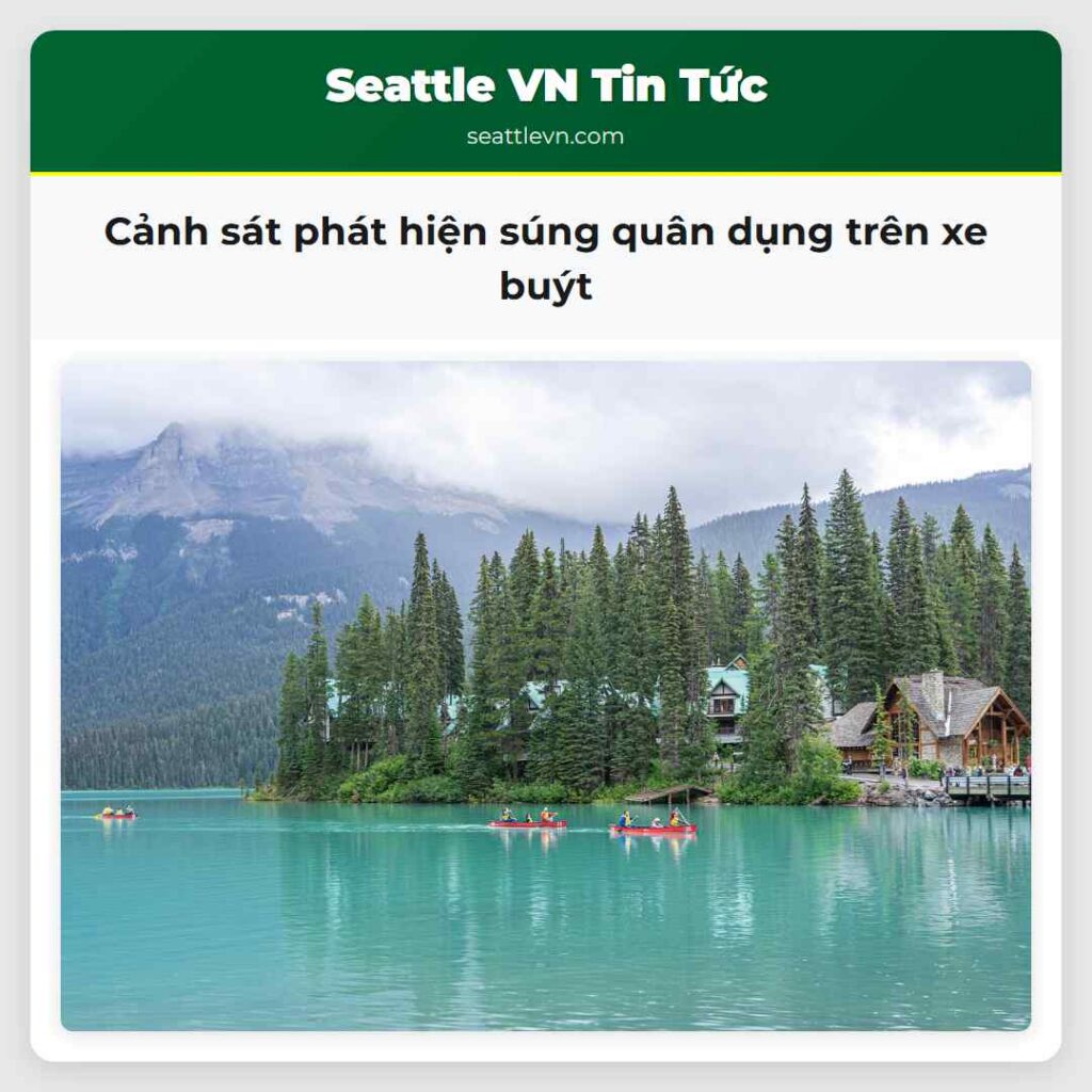 Cảnh sát phát hiện súng quân dụng trên xe buýt