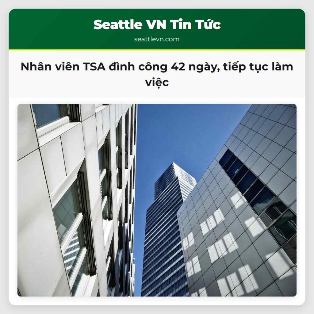Nhân viên TSA đình công 42 ngày, tiếp tục làm việc