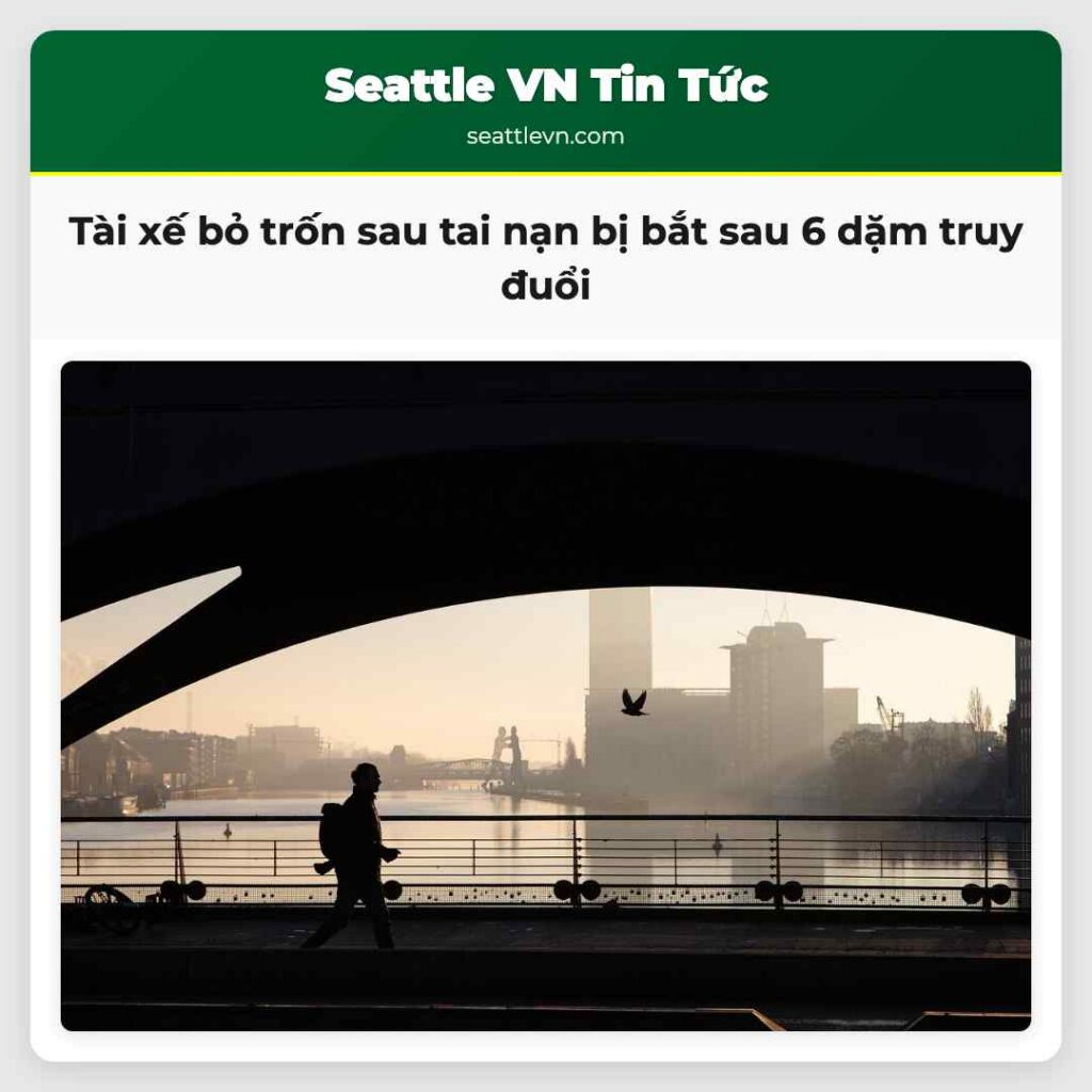 Tài xế bỏ trốn sau tai nạn bị bắt sau 6 dặm truy