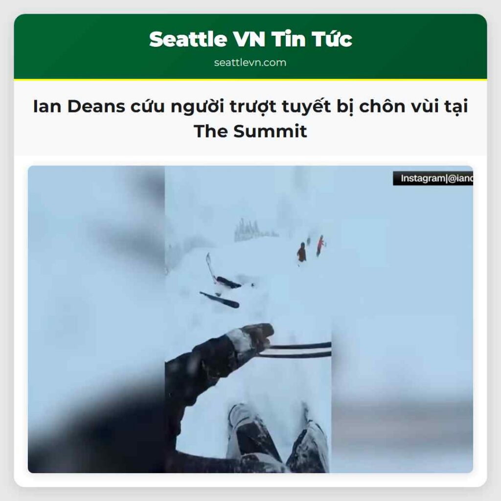 Ian Deans cứu người trượt tuyết bị chôn vùi tại