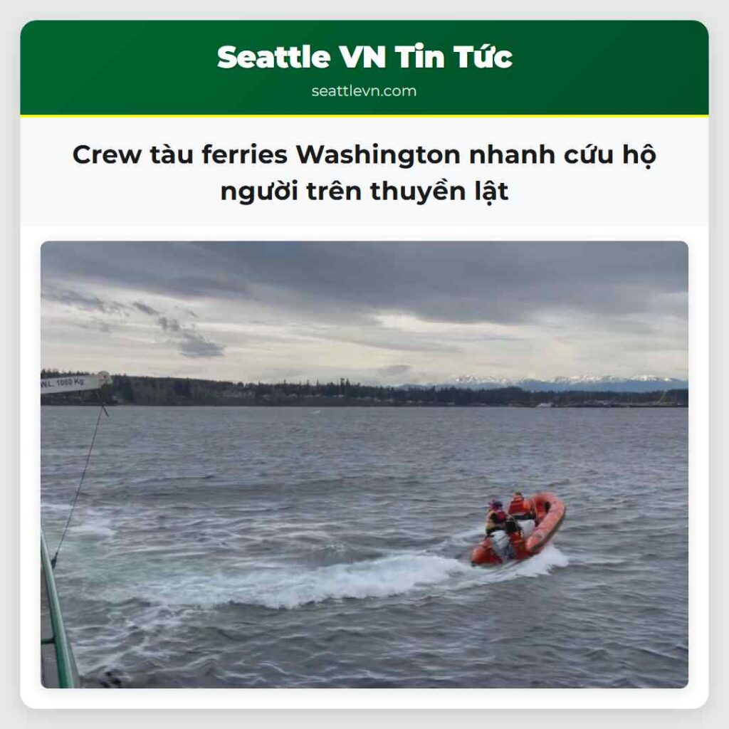 Crew tàu ferries Washington nhanh cứu hộ người