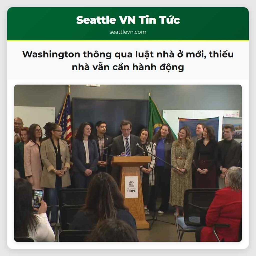 Washington thông qua luật nhà ở mới, thiếu nhà