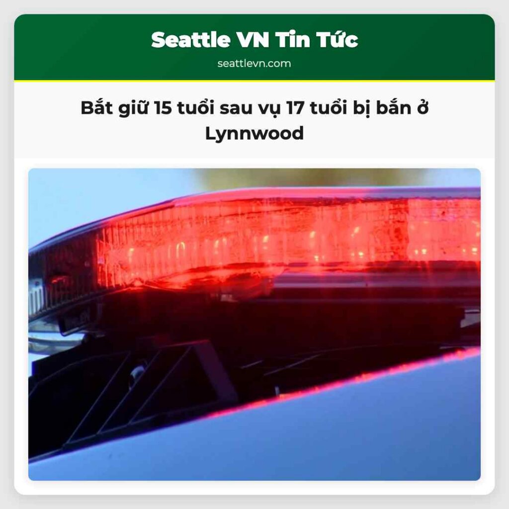 Bắt giữ 15 tuổi sau vụ 17 tuổi bị bắn ở Lynnwood