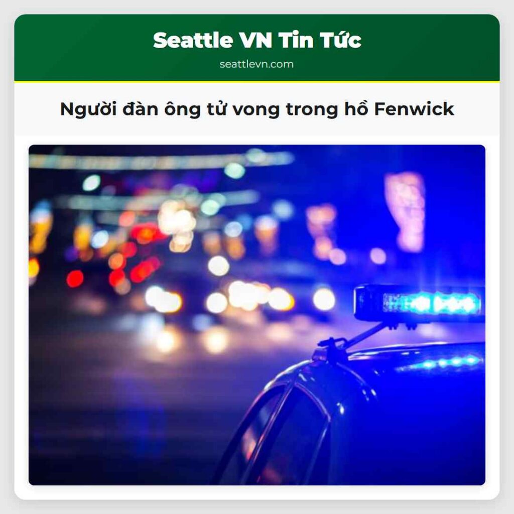 Người đàn ông tử vong trong hồ Fenwick