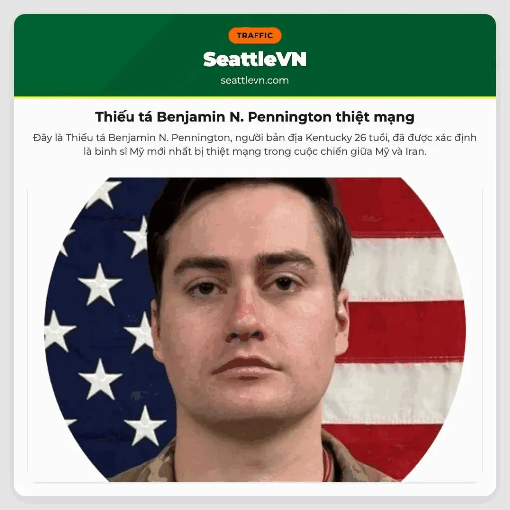 Thiếu tá Benjamin N. Pennington thiệt mạng